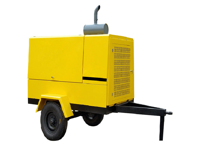 movable motor drive screw air compressor